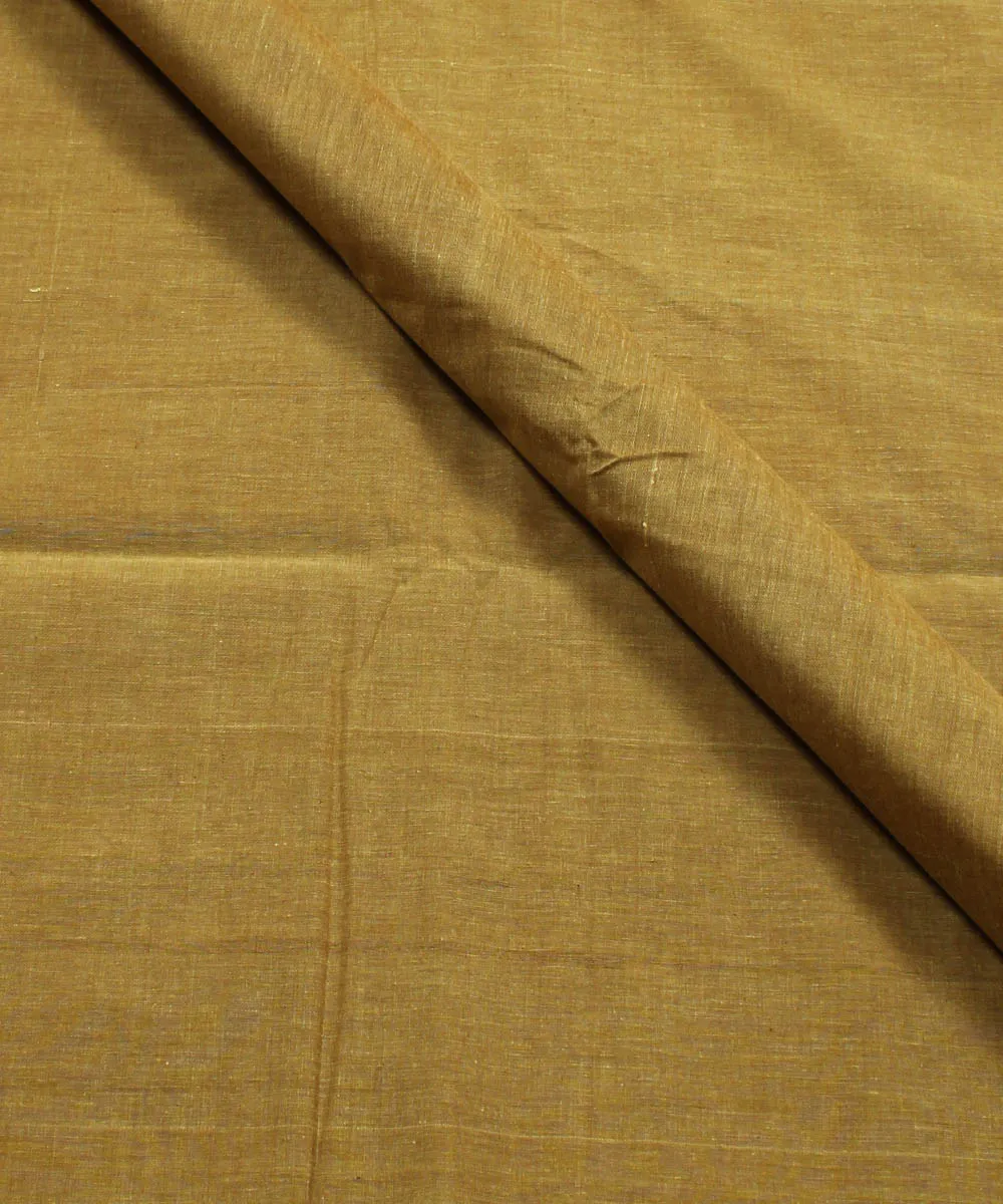 0.5m gold brown mangalgiri handwoven cotton fabric