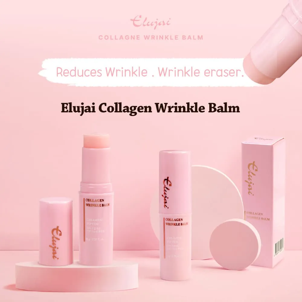 10 SETs ELUJAI Collagen Vitamin Wrinkles Balms 10g 10g Dry Skincare Moisture Anti Ageing Finelines Hyaluronic Acid Elasticity Whitening Soothing Ice Cooling Effects