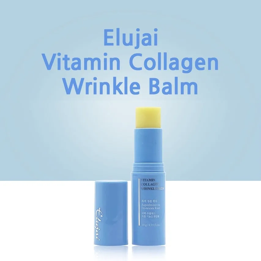 10 SETs ELUJAI Collagen Vitamin Wrinkles Balms 10g 10g Dry Skincare Moisture Anti Ageing Finelines Hyaluronic Acid Elasticity Whitening Soothing Ice Cooling Effects