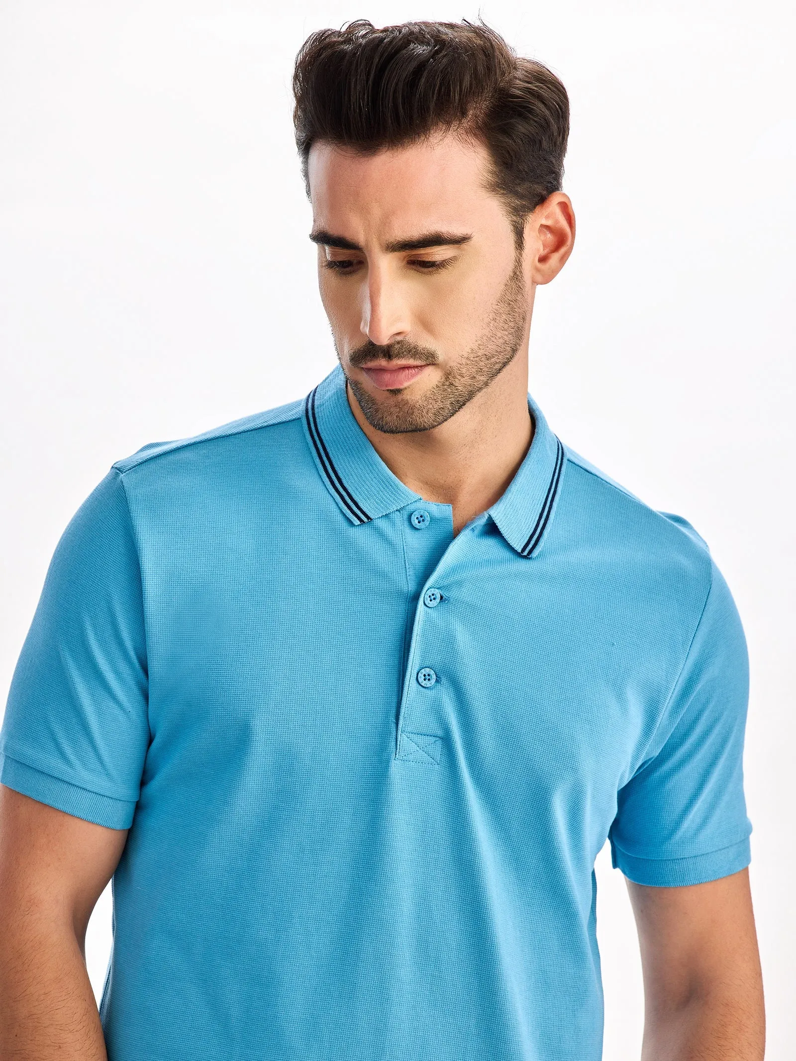 100% Cotton Waffle Polo