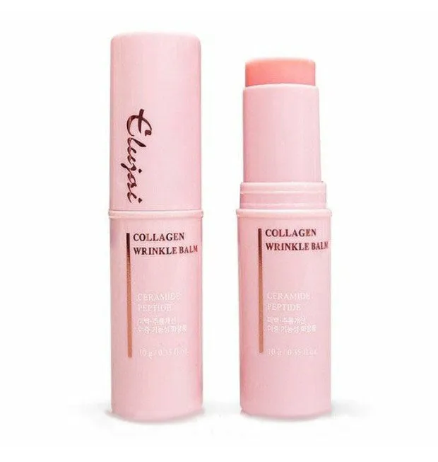 2 SETs ELUJAI Collagen Vitamin Wrinkles Balms 10g 10g Dry Skincare Moisture Anti Ageing Finelines Hyaluronic Acid Elasticity Whitening Soothing Ice Cooling Effects