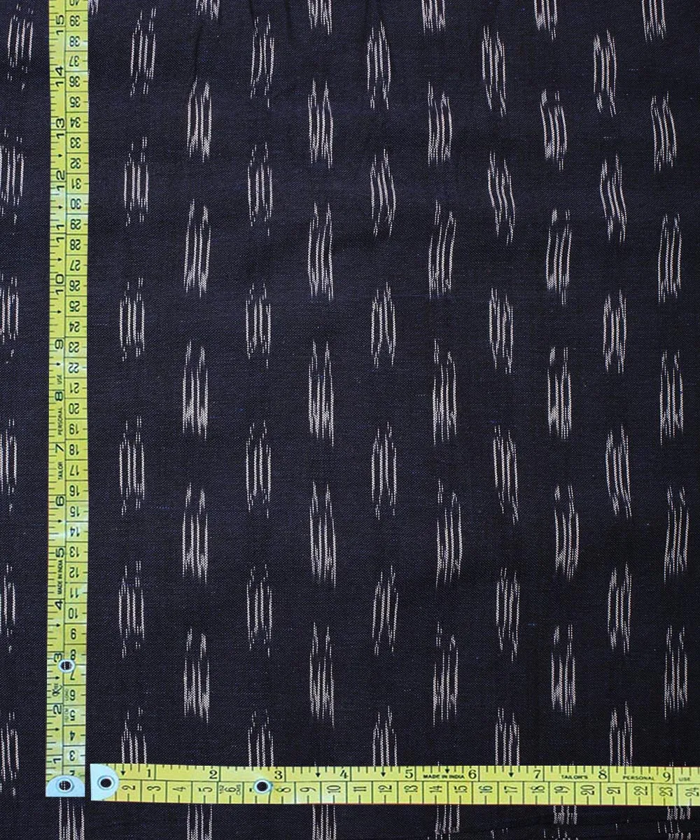 2.5 m Navy blue cotton handloom pochampally ikat fabric