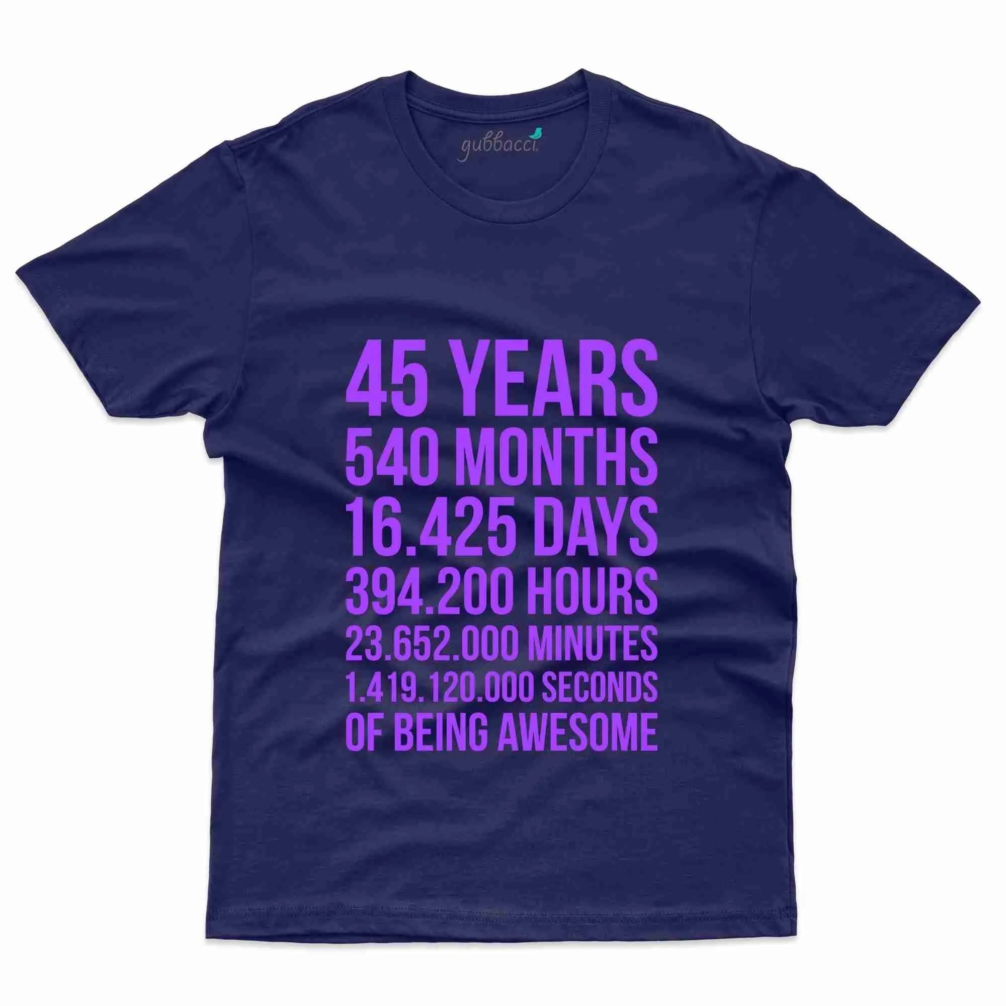 45 Years Counting T-Shirt - 45th Birthday Tee Collection