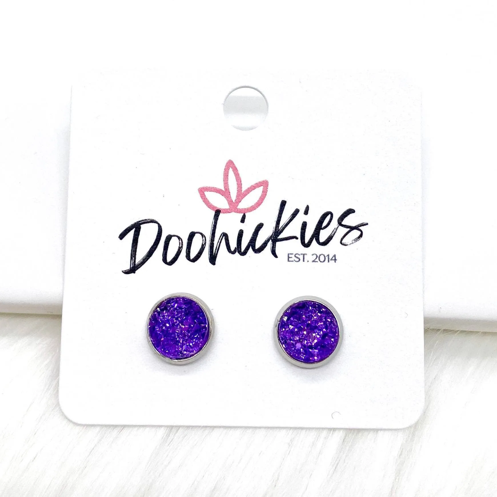 8mm Purple Druzy