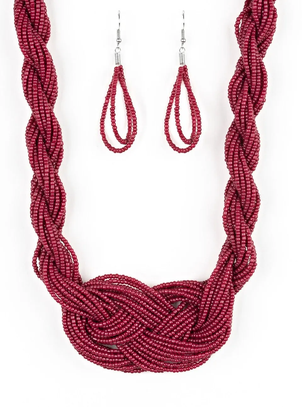 A Standing Ovation Red Necklace Set