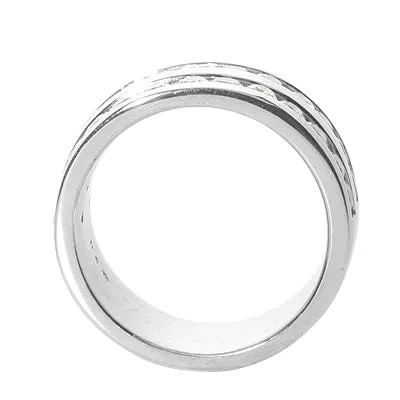 ARES Men's Diamond Wedding Ring 10MM Band Round Cut Double Channel Set in Platinum 2 carat E Color VS1 Clarity By Mike Nekta NYC Size 12