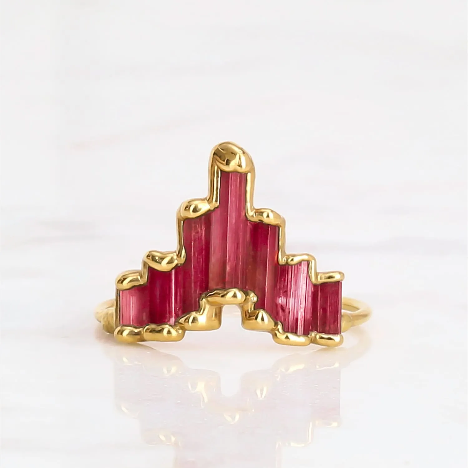 Art Deco Pink Tourmaline Ring