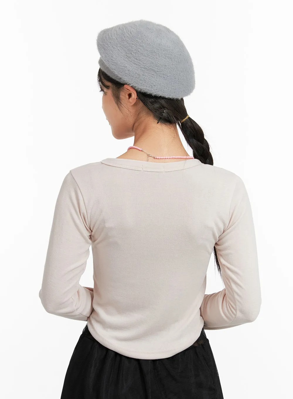 Basic Slim Fit Long Sleeve Top OF420