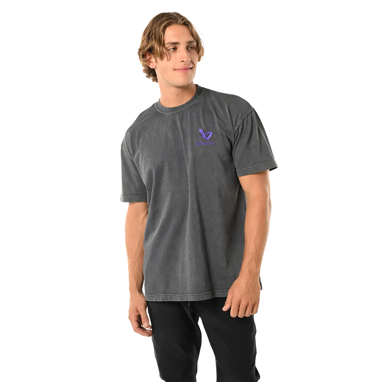 BAUER ACID WASH BOX TEE SENIOR