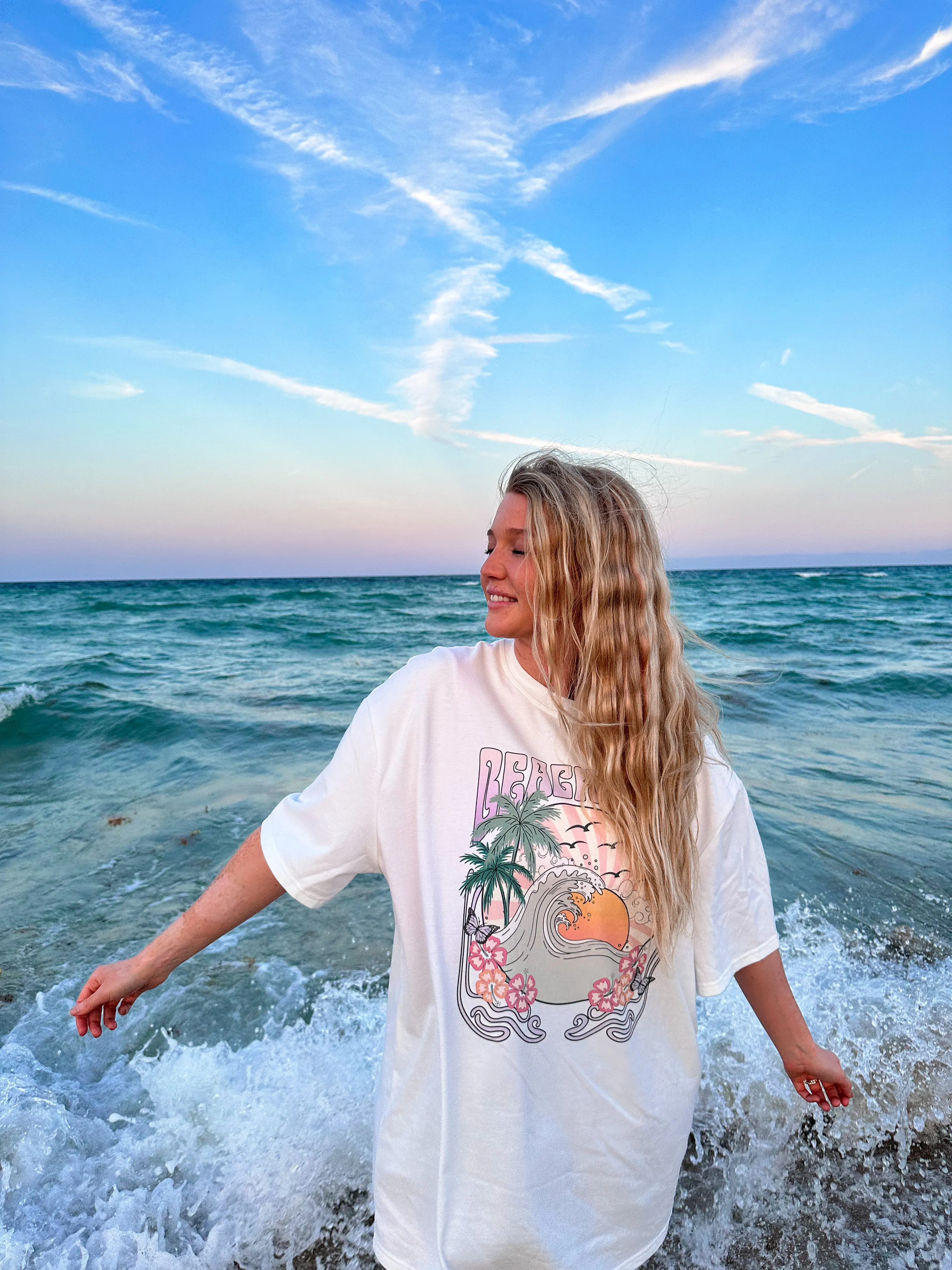 Beach Bum Sunset tee