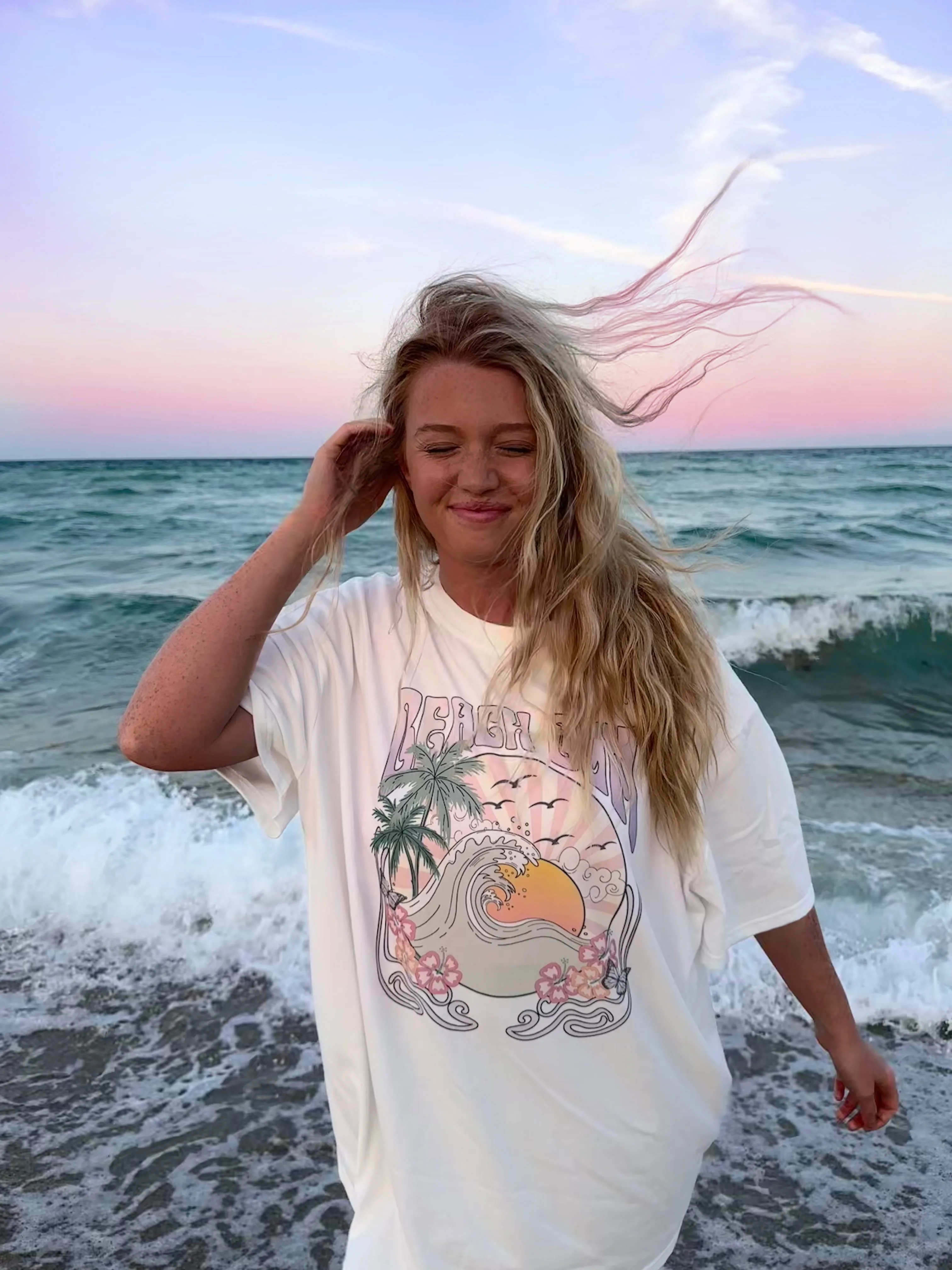 Beach Bum Sunset tee