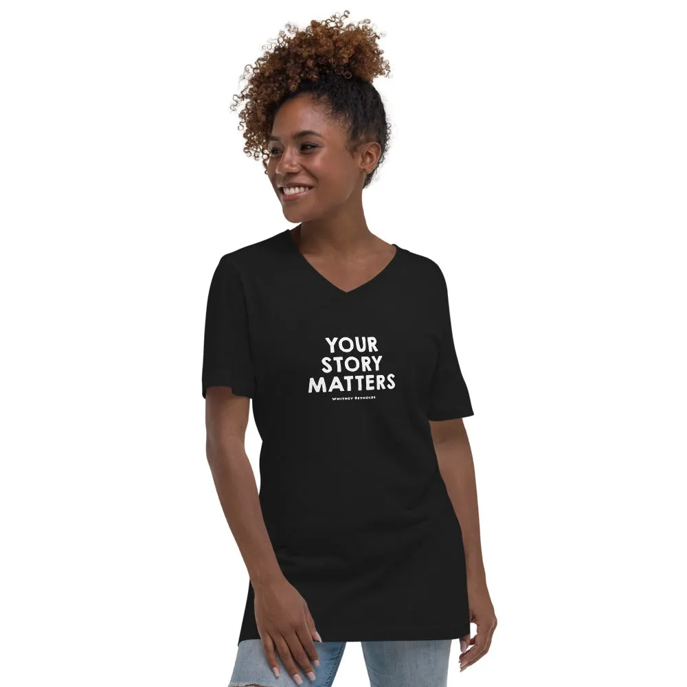 BEST FIT, BEST FEEL TEE BLACK - YOUR STORY MATTERS. WHITNEY REYNOLDS