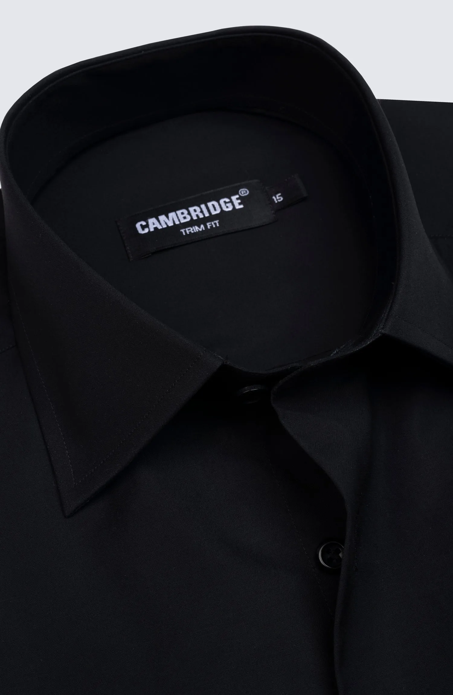 Black Poplin Plain Shirt