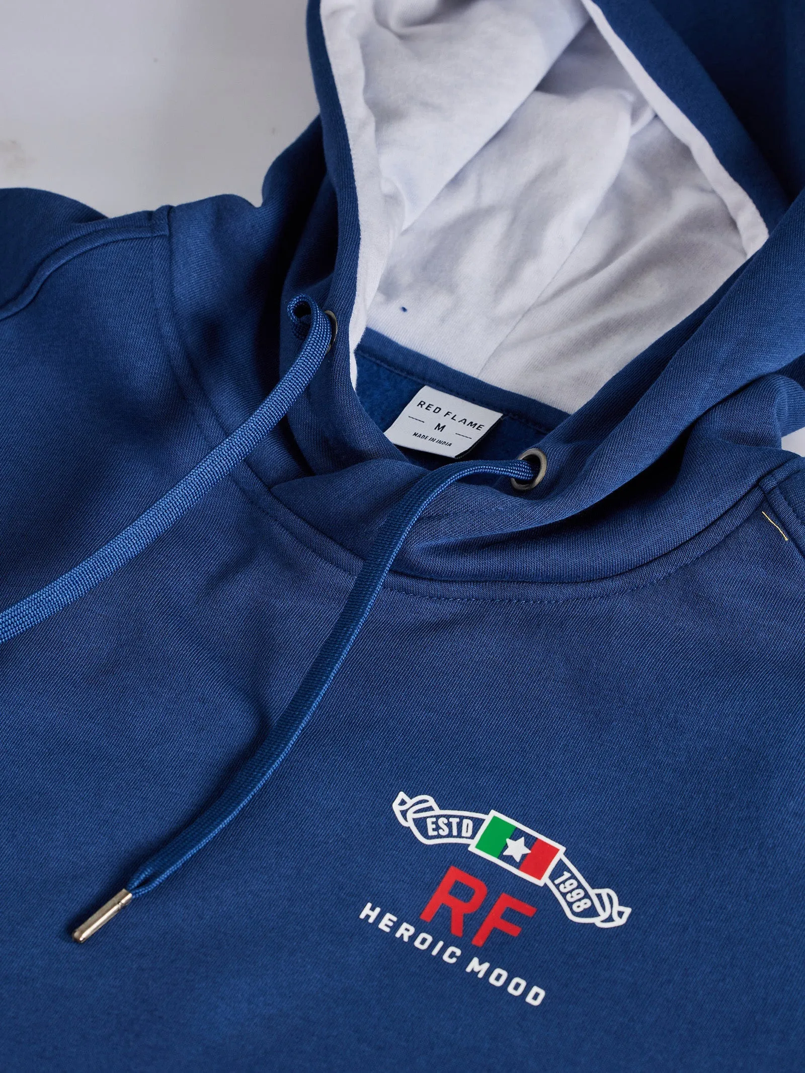 Blue Fleece Hooded Sweatshirt