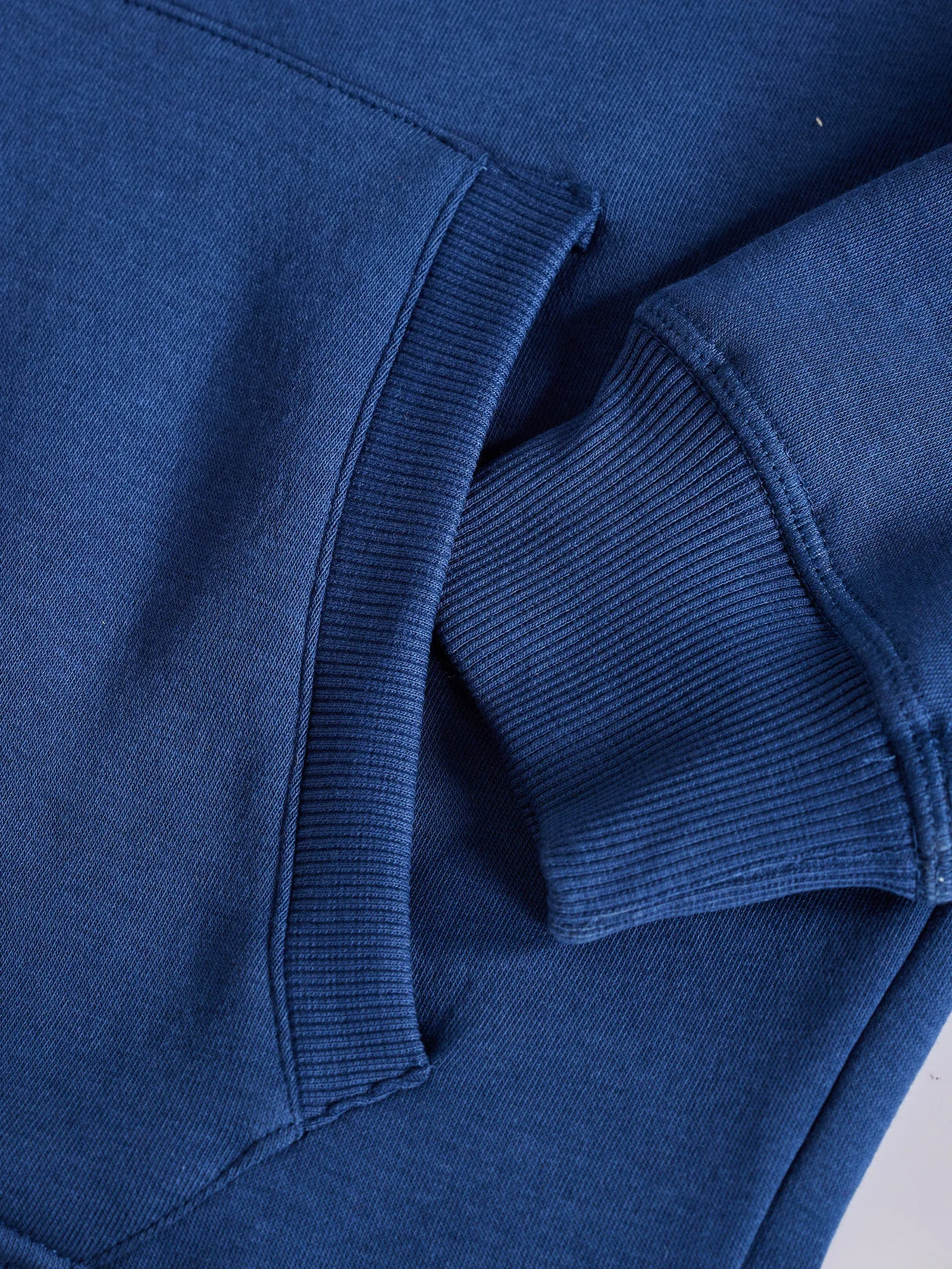 Blue Fleece Hooded Sweatshirt