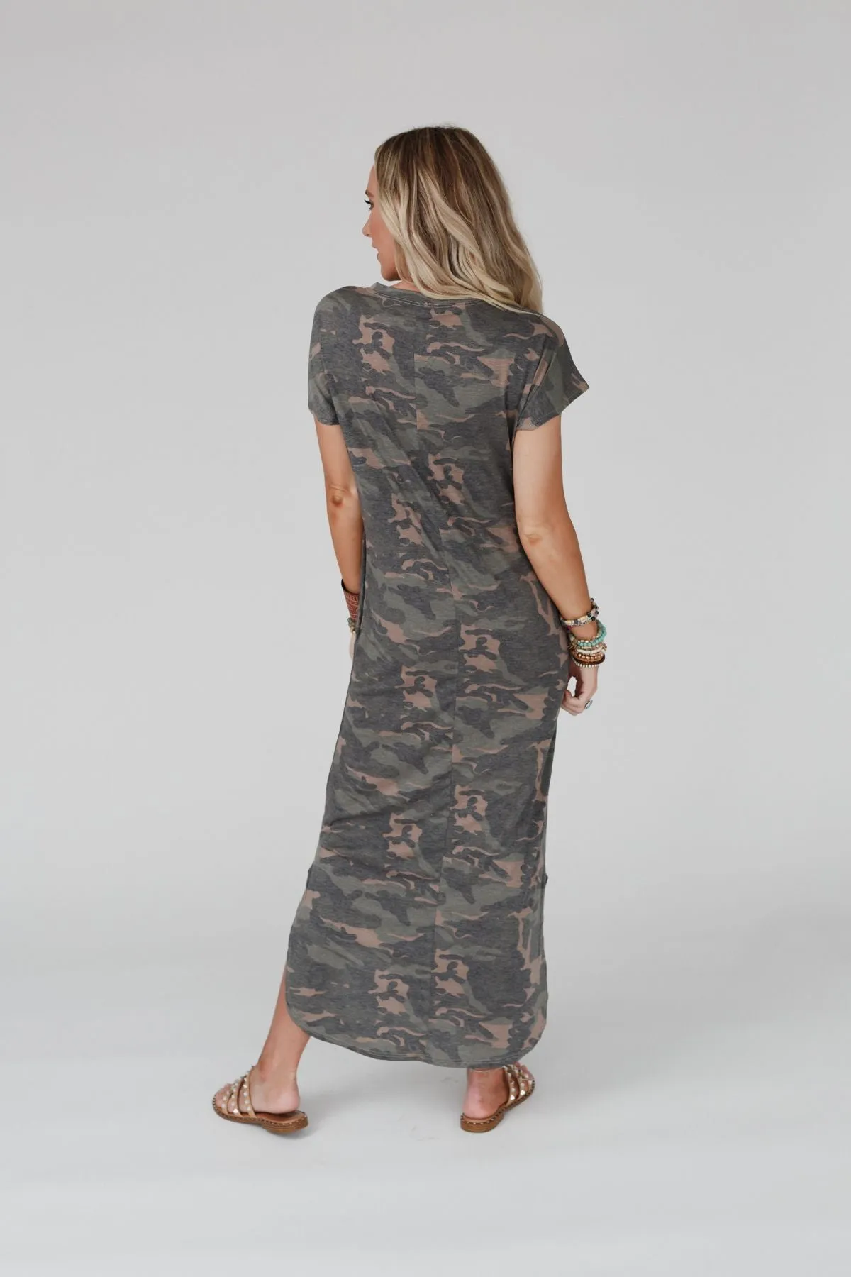 Call It Comfort Tee Dress - Camo