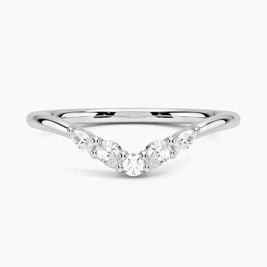 Camille Contoured Wedding Band Ring - LR66