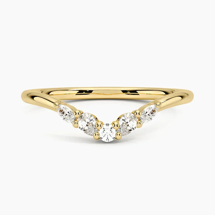 Camille Contoured Wedding Band Ring - LR66