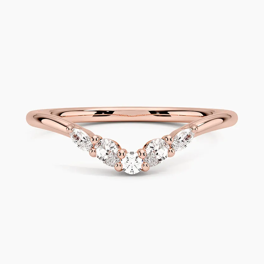 Camille Contoured Wedding Band Ring - LR66