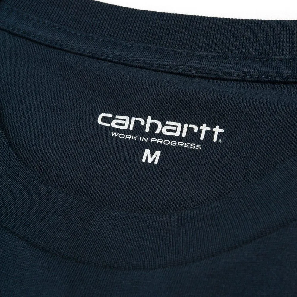 Carhartt WIP S/S Painted Script Short Sleeve T-Shirt - Navy / Yellow