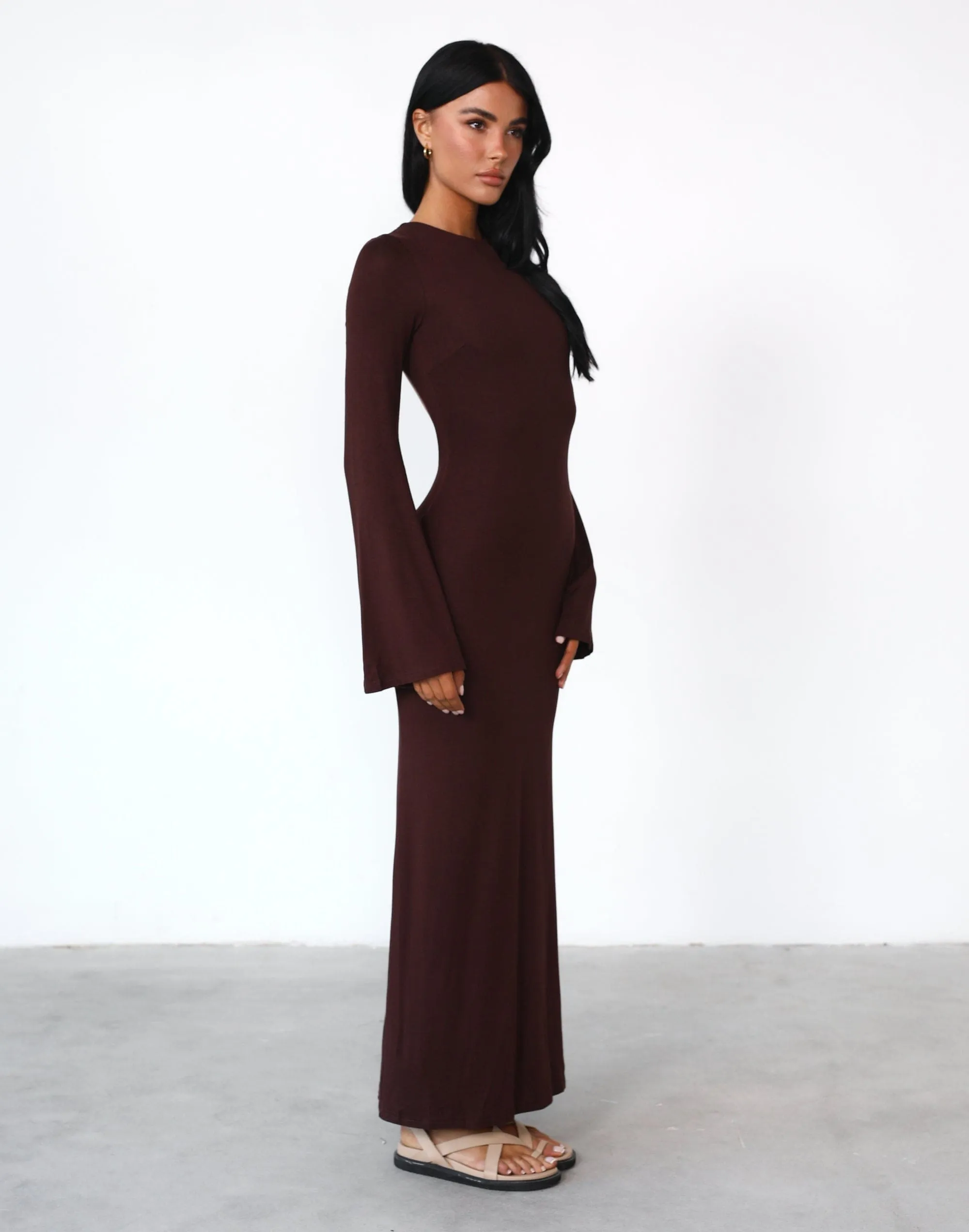 Carina Maxi Dress (Cocoa)