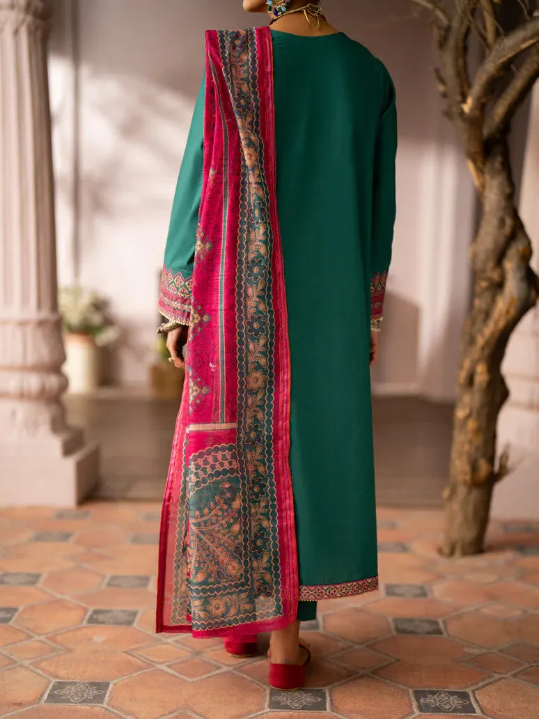 Casual Lite Embroidered Cotton Lawn 3-Piece Suit - Aleena