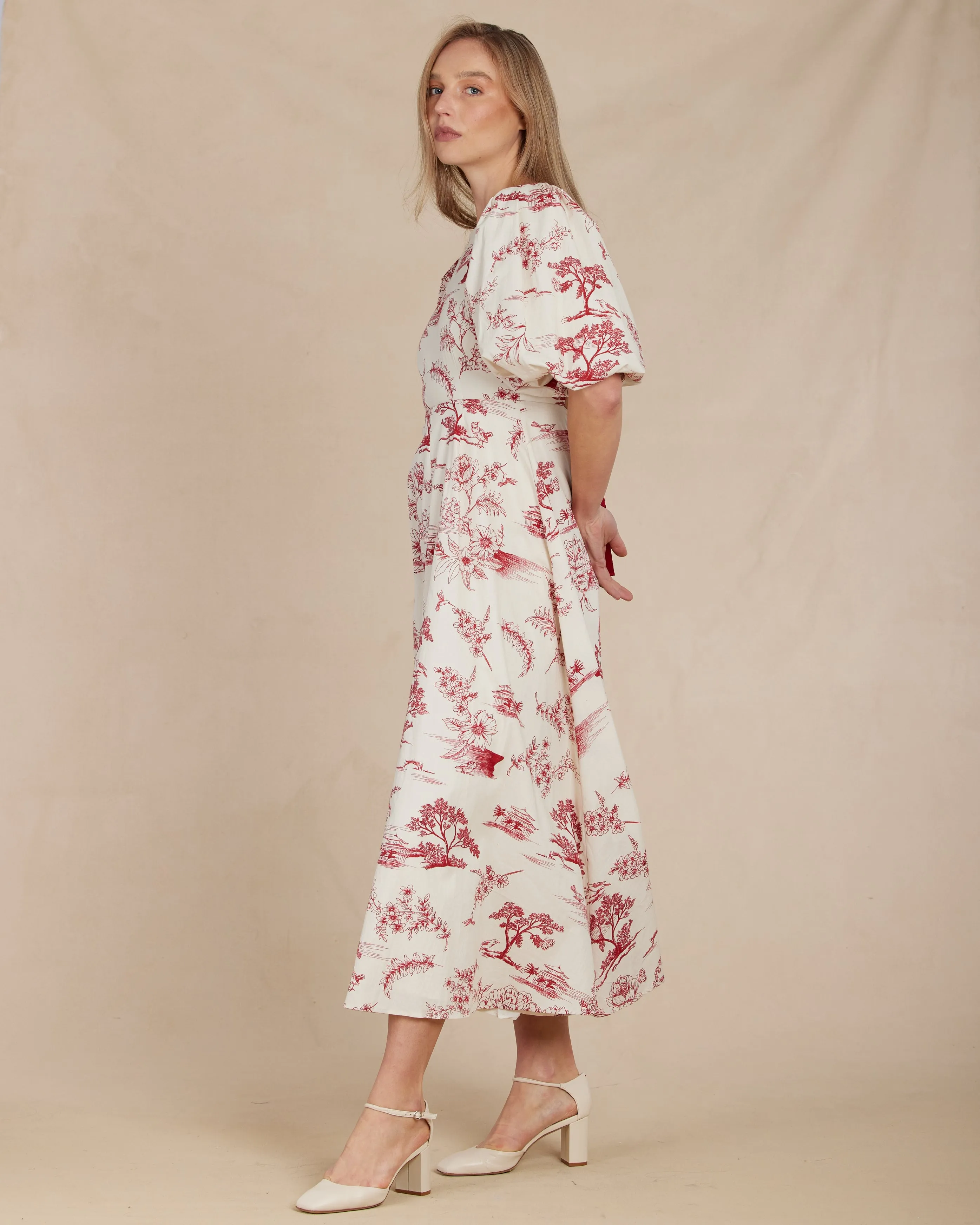 Chianti Toile S/S Midi Dress