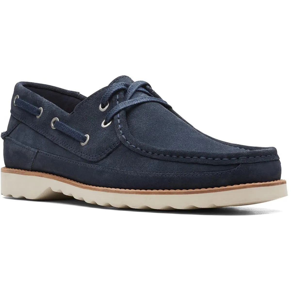 Clarks Mens Durleigh Sail Suede Lace Up Boat Shoes