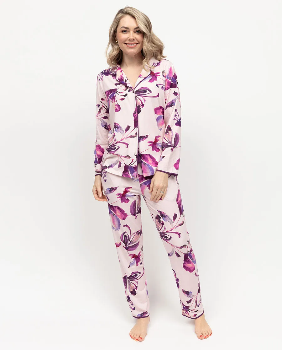 Colette Womens Floral Printed Jersey Pyjama Bottoms