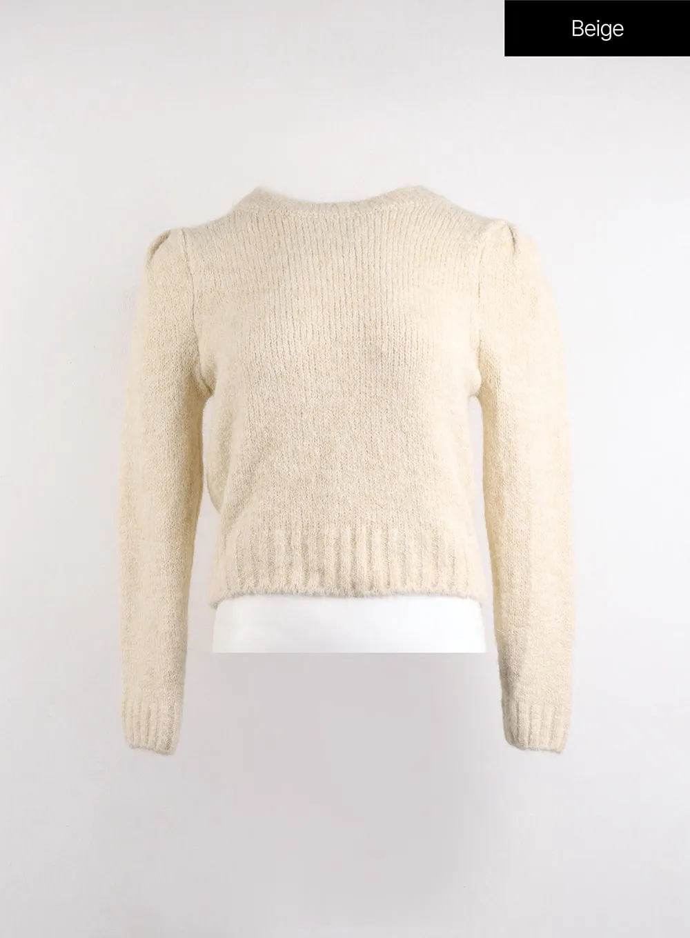 Cozy Wool-Blend Round Neck Sweater OJ419