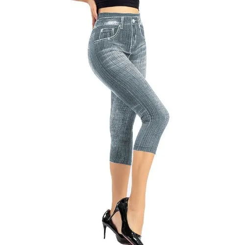 Cropped Denim Capri Jeans