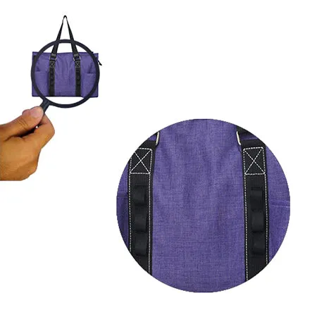 Crosshatch Purple NGIL Zippered Lined Caddy Organizer Tote Bag