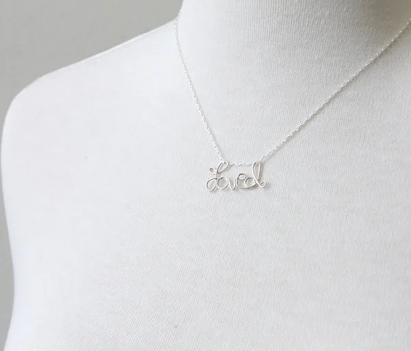 Custom Cursive Word Necklace