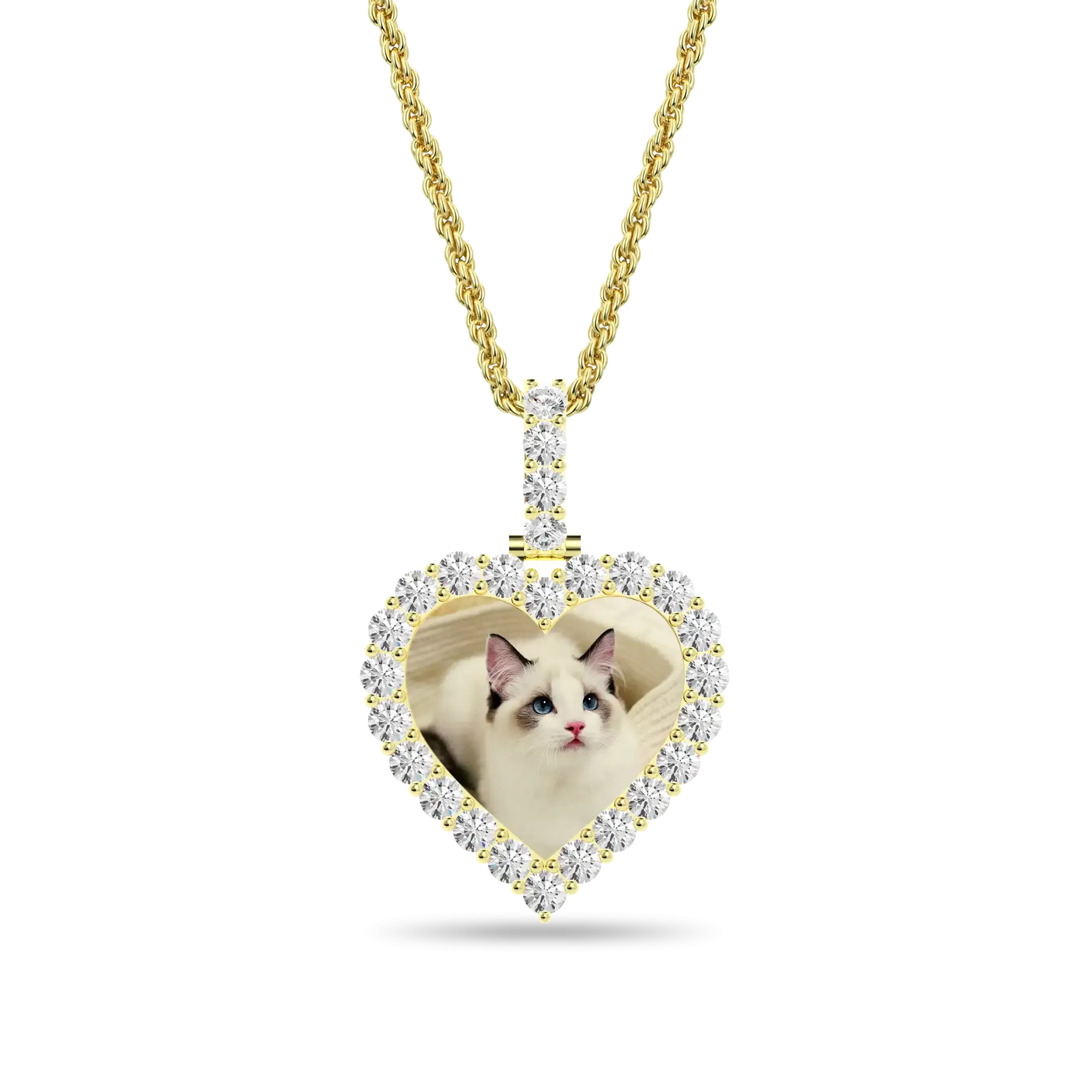 Custom Heart Photo Pendant