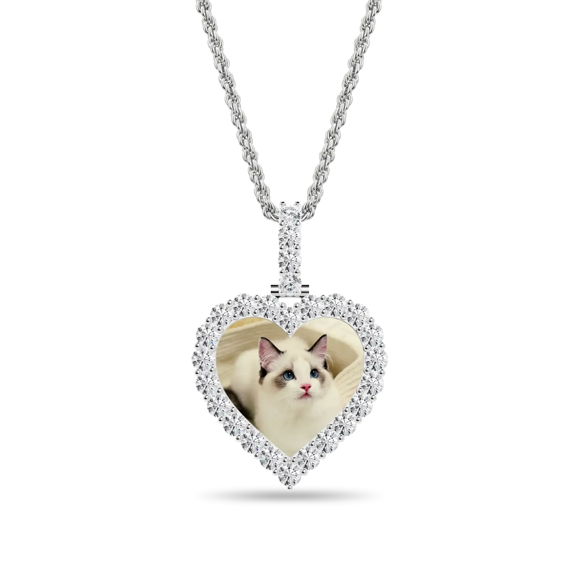 Custom Heart Photo Pendant