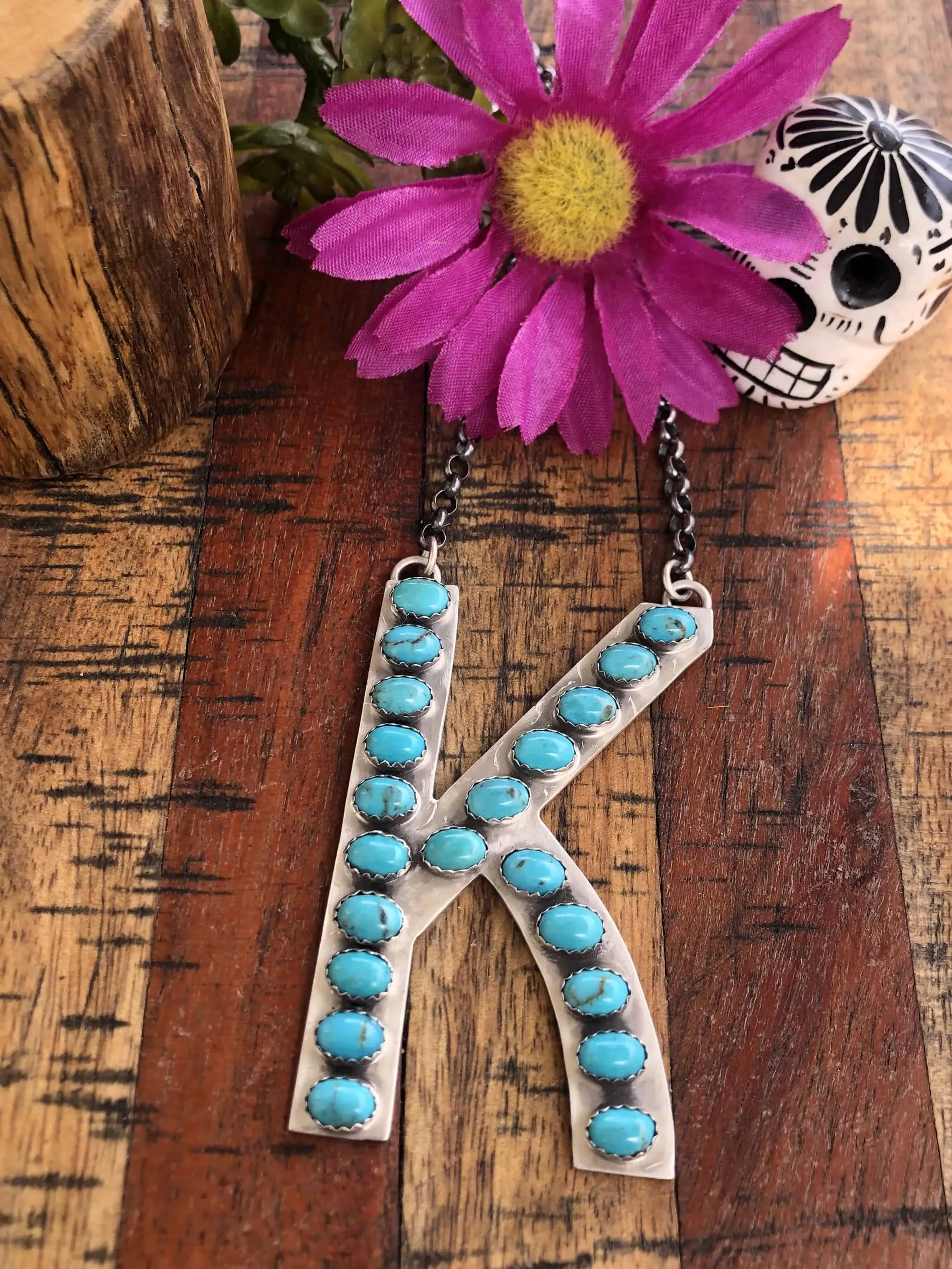 Custom Letter K Necklace