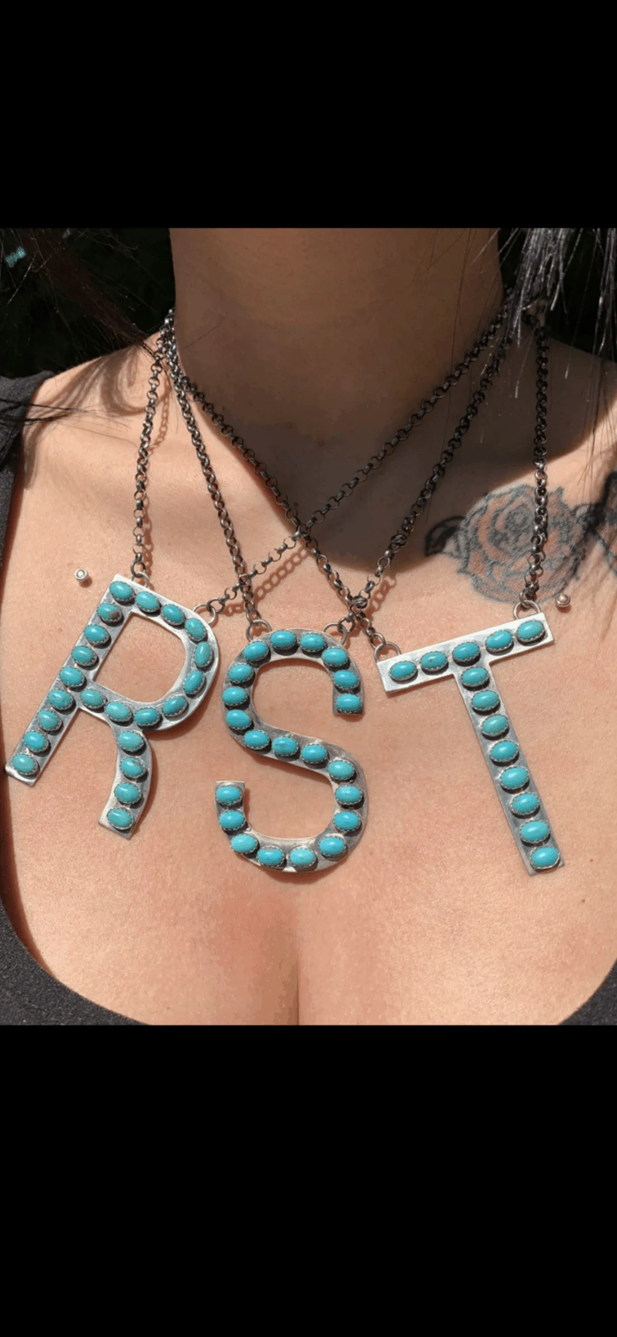 Custom Letter T Necklace