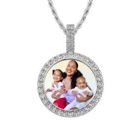 Custom Moissanite 45MM/30MM Photo Necklace Pendant