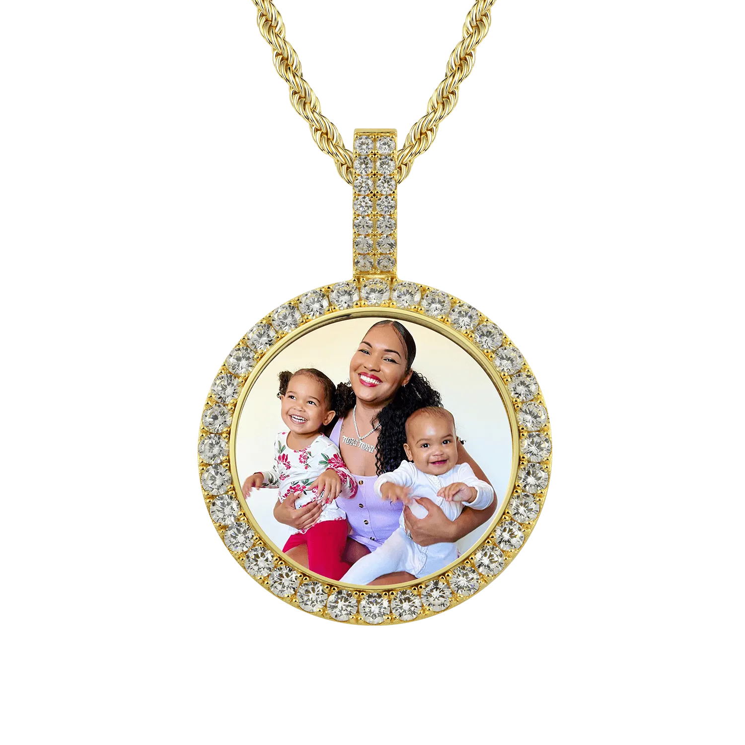 Custom Moissanite 45MM/30MM Photo Necklace Pendant