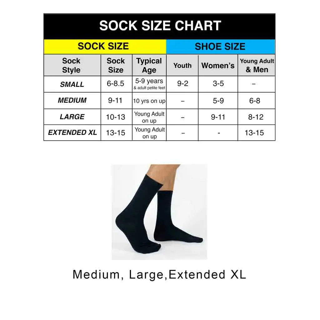 Custom Printed Flat Knit Dress Socks for Men - Large