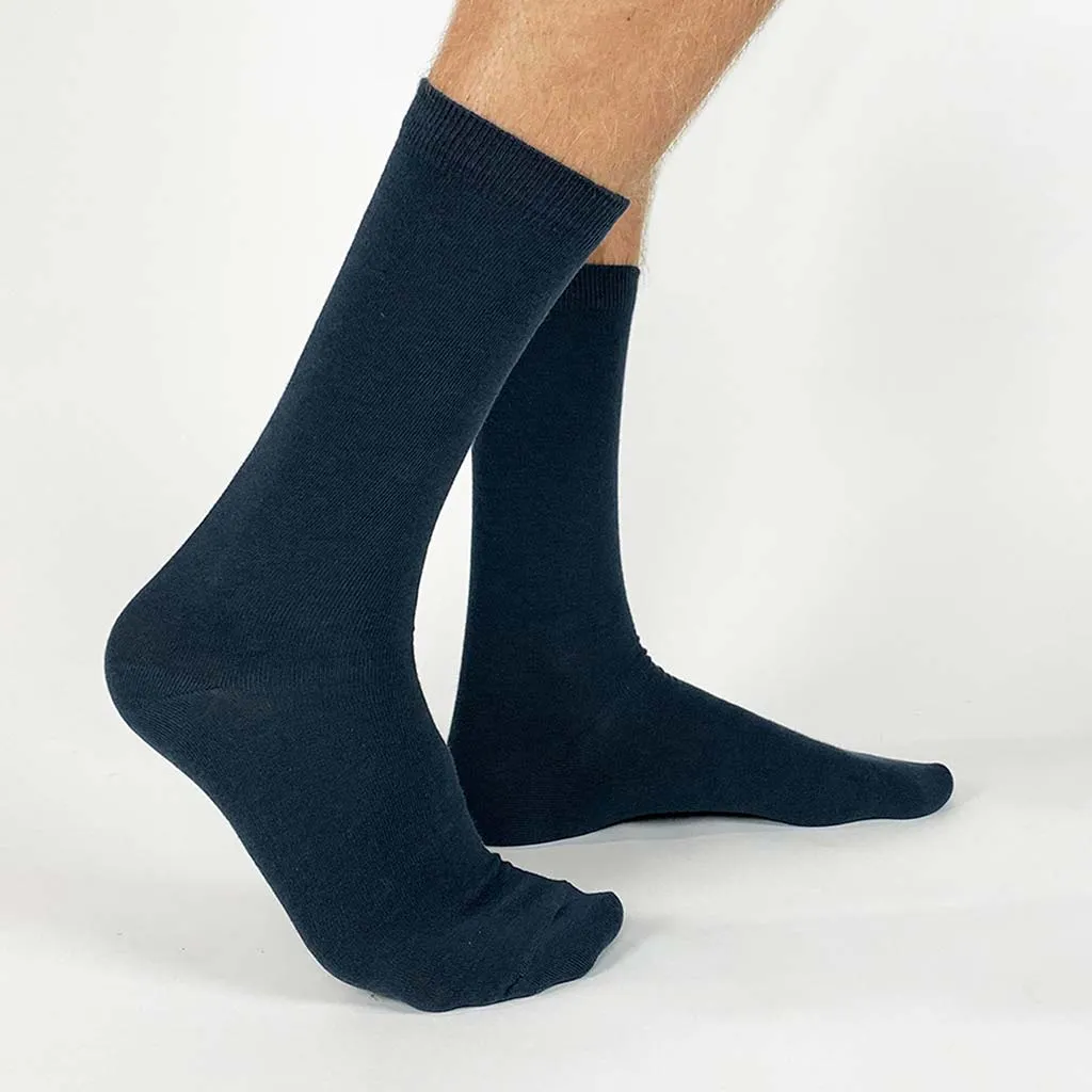 Custom Printed Flat Knit Dress Socks for Men - Large