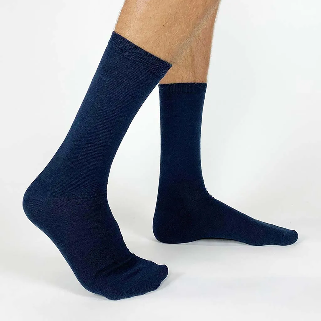 Custom Printed Flat Knit Dress Socks for Men - Large