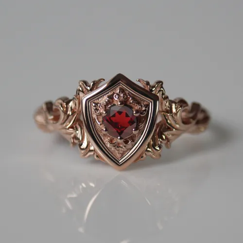 Custom Shield Ring  1110.00