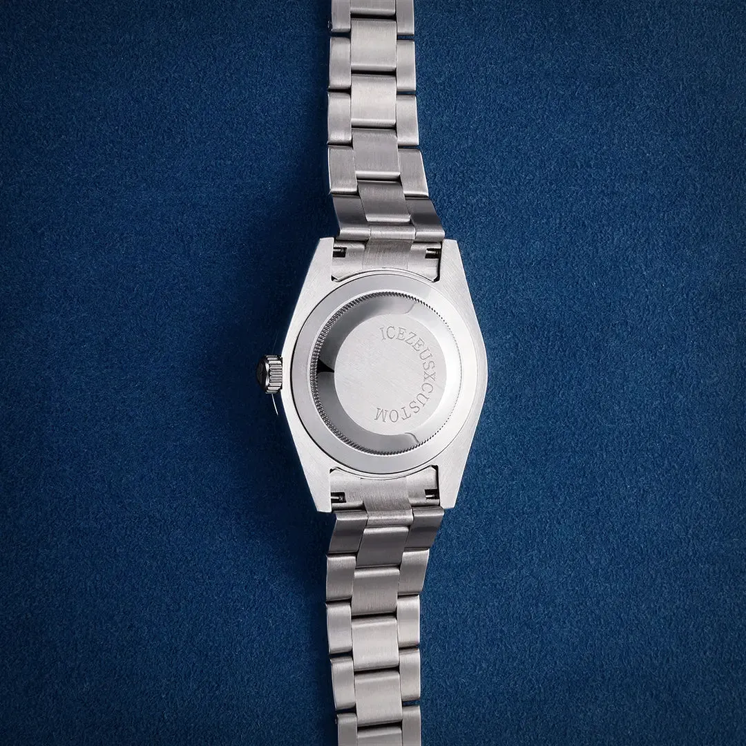 Custom Single Round Cut Moissanite Watch