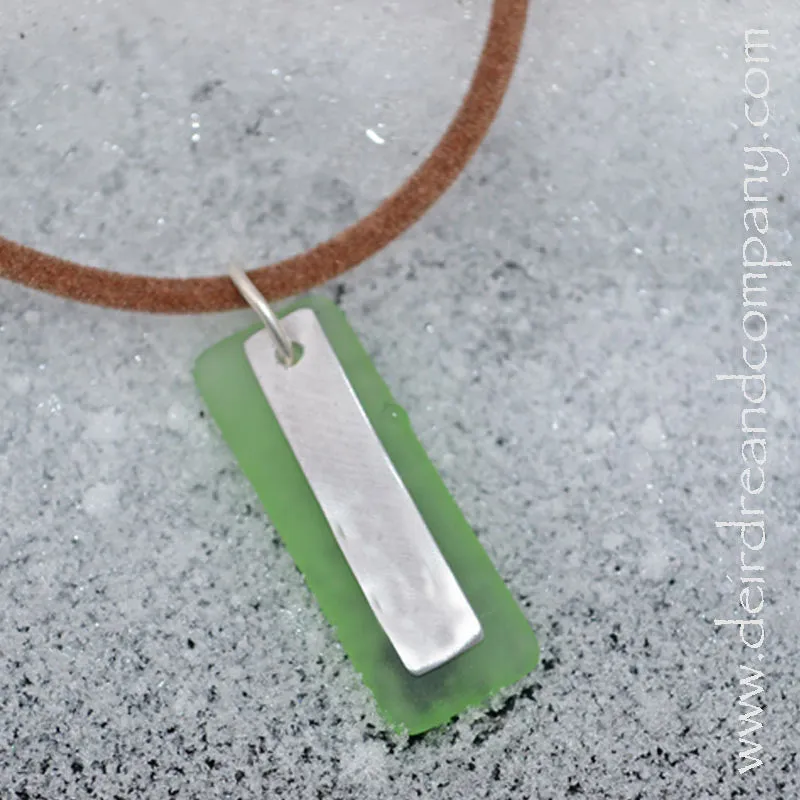 Custom Word Necklace with Colored Glass