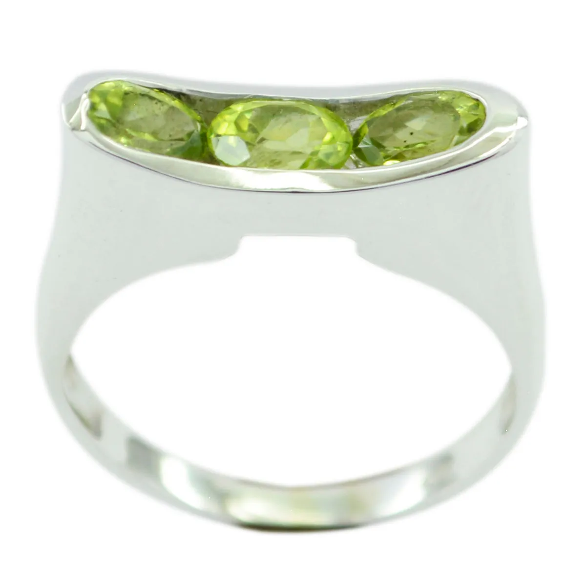 Drop-Dead Gemstone Peridot 925 Sterling Silver Ring Fancy Jewelry