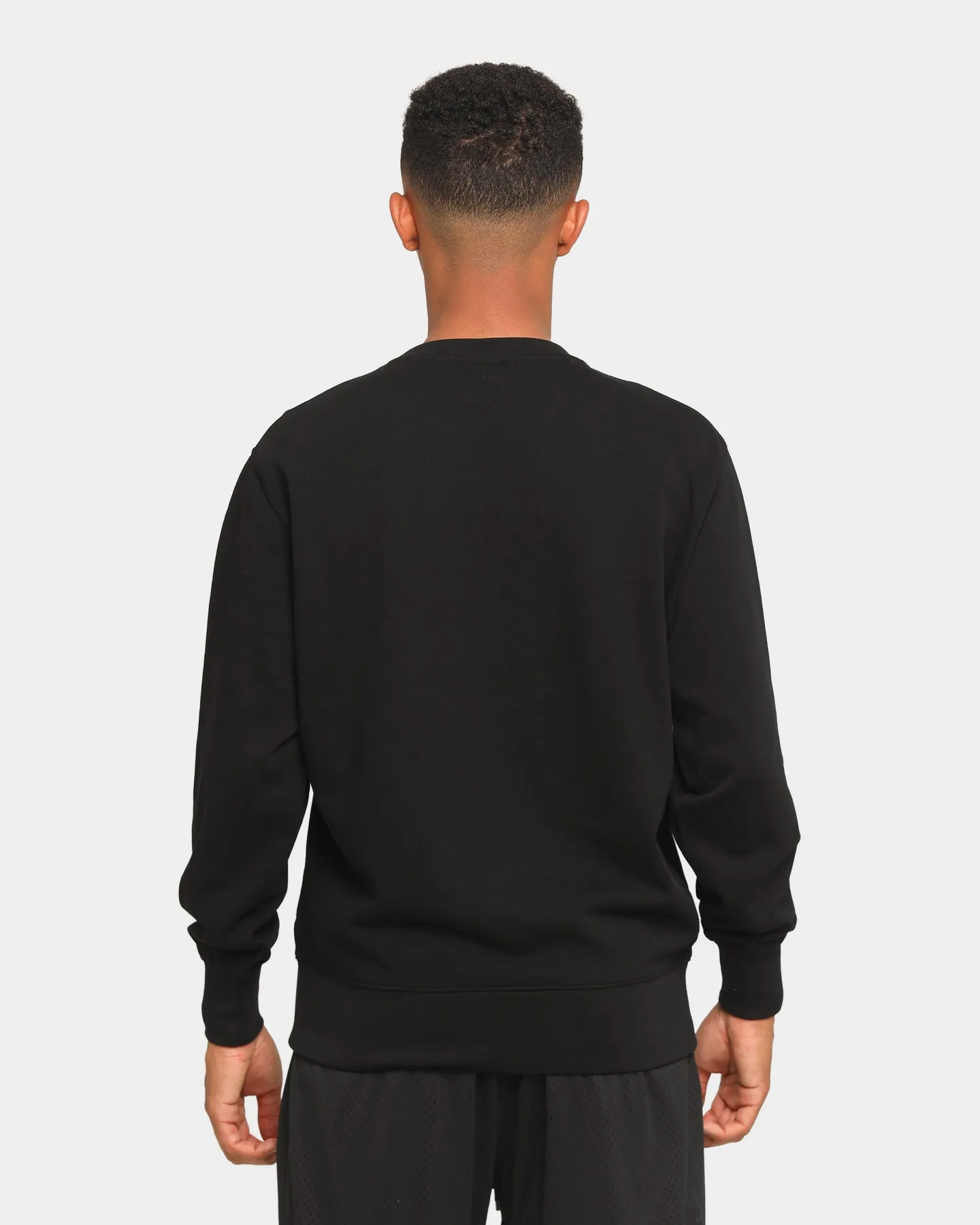 Elevn Clothing Co. Quilted Zip Up Long Sleeve Crew Black