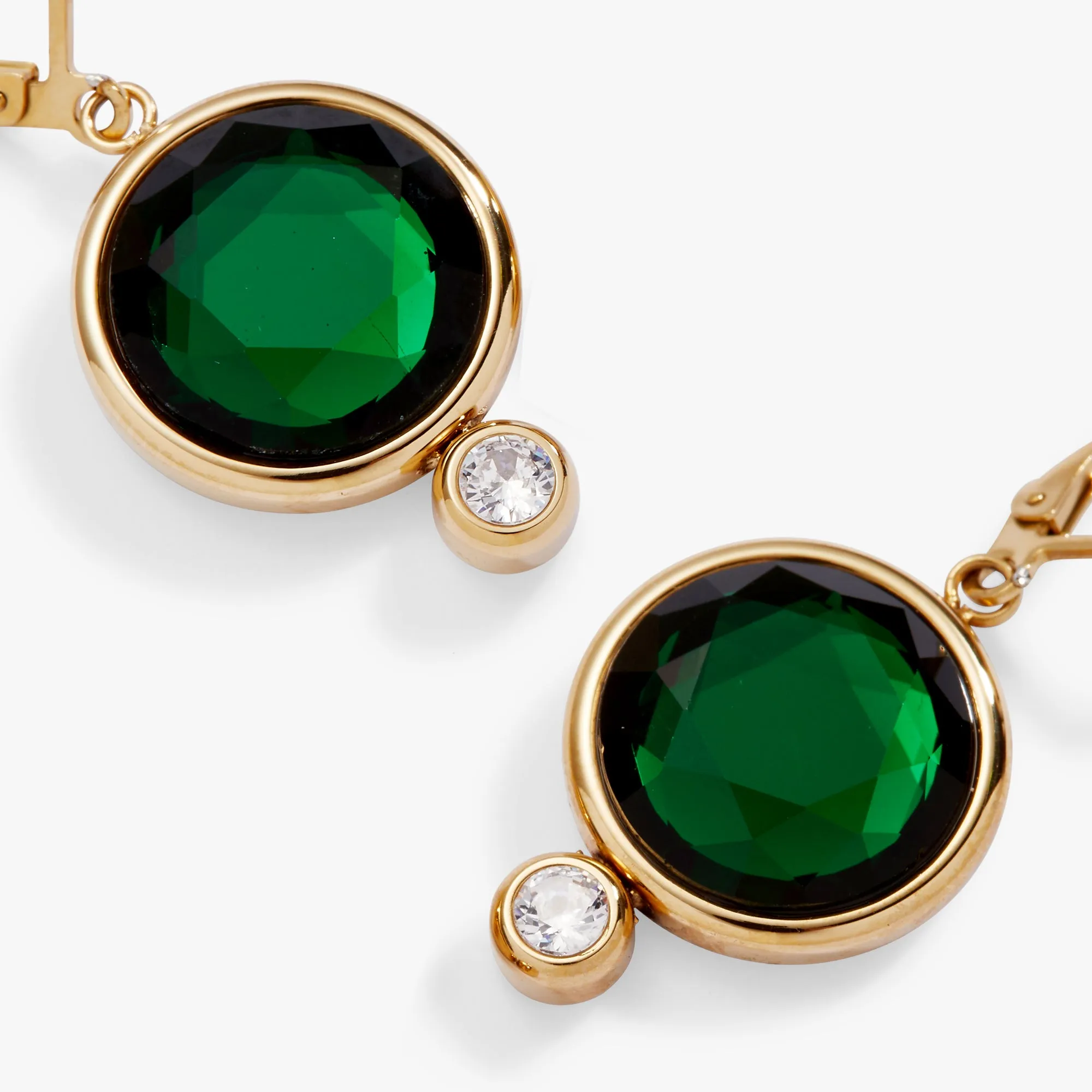 Emerald Crystal Drop Earrings