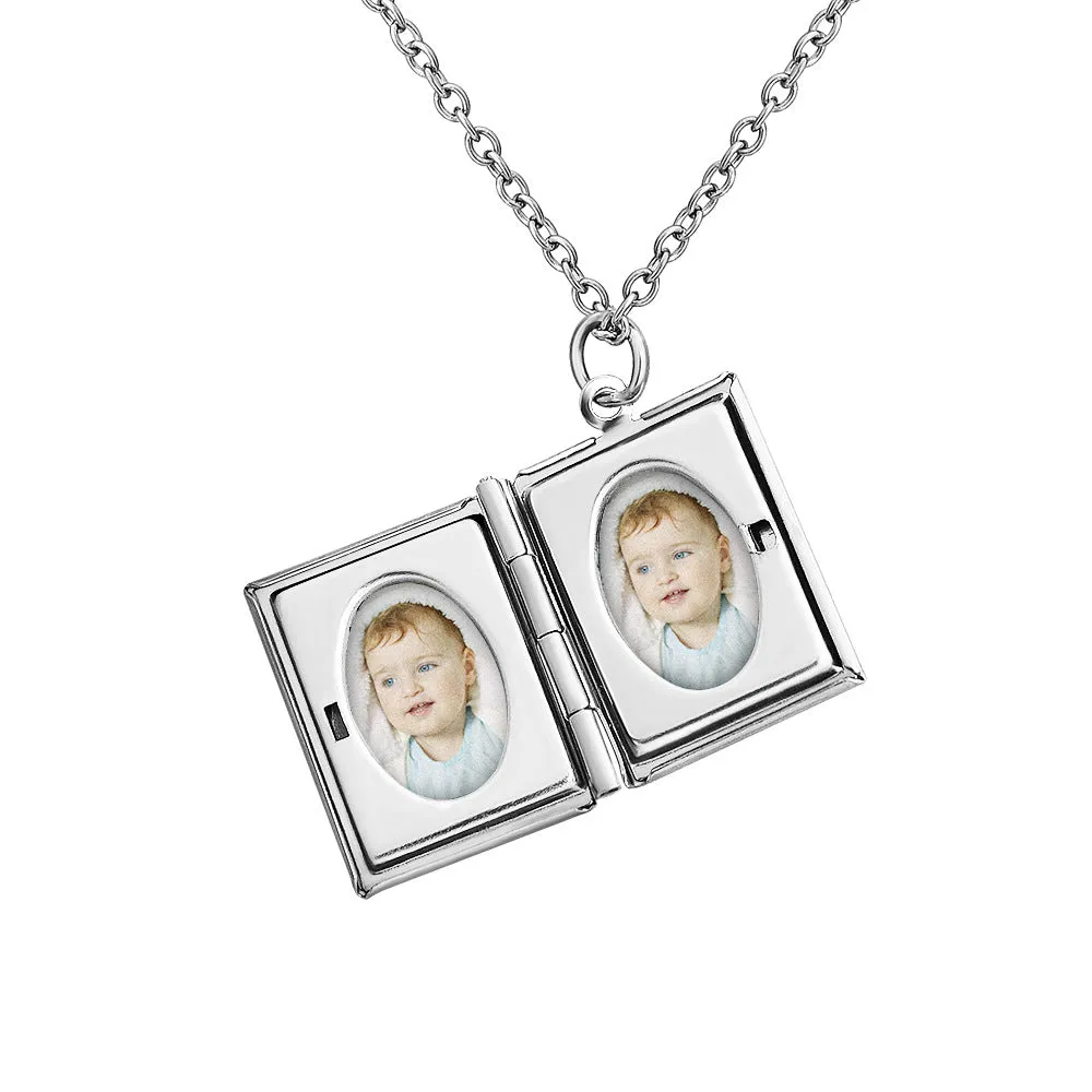 Family Book Photo Customized Necklace