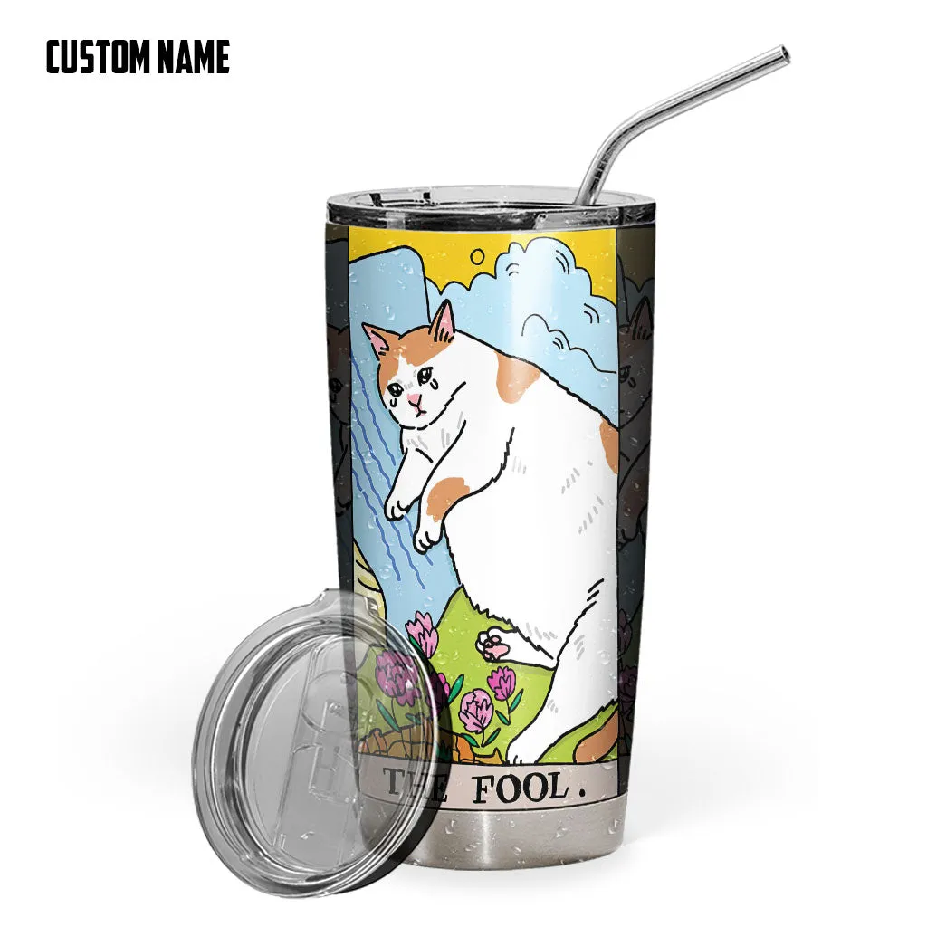 Gearhuman 3D Crying Cat Meme The Fool Tarot Custom Name Tumbler